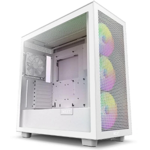 CASE MIDITOWER ATX W/O PSU/WHITE H7 FLOW RGB NZXT