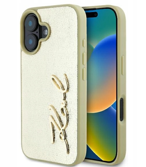 Karl Lagerfeld Metal Signature Back Case for Apple iPhone 16