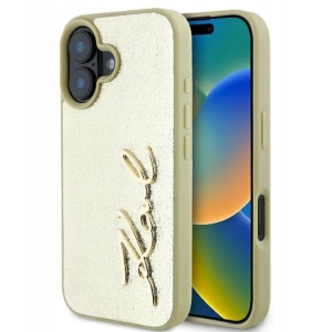 Karl Lagerfeld Metal Signature Back Case for Apple iPhone 16