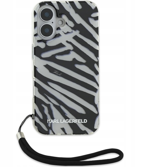 Karl Lagerfeld IML Zebra Pattern & Cord Защитный Чехол для Apple iPhone 16