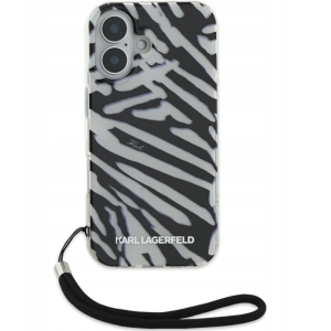 Karl Lagerfeld IML Zebra Pattern & Cord Защитный Чехол для Apple iPhone 16