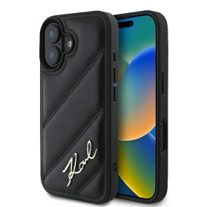 Karl Lagerfeld Quilted Signature Back Case for Apple iPhone 16