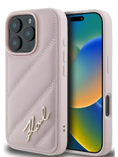 Karl Lagerfeld Quilted Signature Защитный Чехол для Apple iPhone 16 Pro