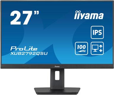 LCD Monitor | IIYAMA | 27" | Business | Panel IPS | 2560x1440 | 16:9 | 100Hz | Matte | 0.4 ms | Speakers | Swivel | Pivot | Height adjustable | Tilt | Colour Black | XUB2792QSU-B6