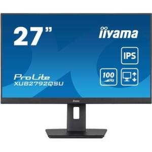 LCD Monitor | IIYAMA | 27" | Business | Panel IPS | 2560x1440 | 16:9 | 100Hz | Matte | 0.4 ms | Speakers | Swivel | Pivot | Height adjustable | Tilt | Colour Black | XUB2792QSU-B6