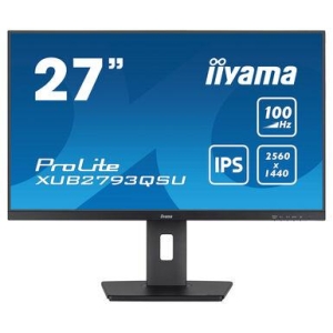 LCD Monitor | IIYAMA | 27" | Business | Panel IPS | 2560x1440 | 16:9 | 100Hz | Matte | 1 ms | Speakers | Swivel | Pivot | Height adjustable | Tilt | Colour Black | XUB2793QSU-B6