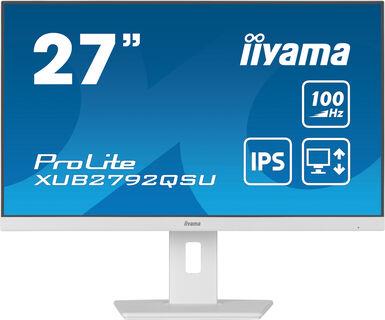 LCD Monitor | IIYAMA | 27" | Business | Panel IPS | 2560x1440 | 16:9 | 100Hz | Matte | 0.4 ms | Speakers | Swivel | Pivot | Height adjustable | Tilt | Colour White | XUB2792QSU-W6