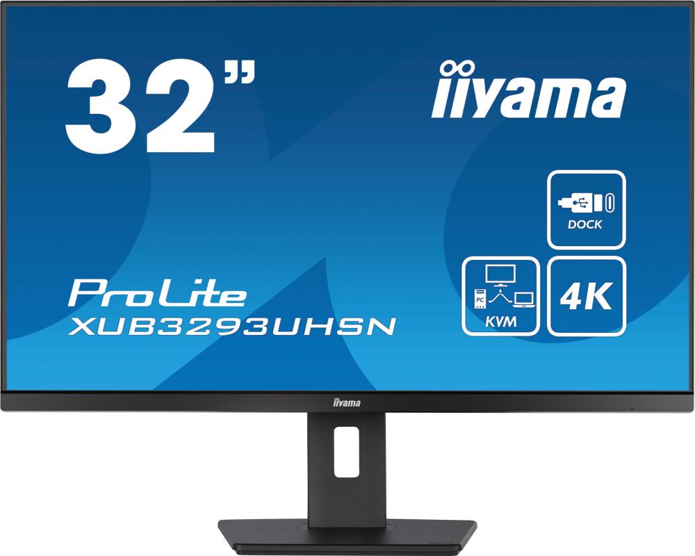 LCD Monitor | IIYAMA | XUB3293UHSN-B5 | 32" | 4K | Panel IPS | 3840x2160 | 16:9 | Matte | 5 ms | Speakers | Swivel | Height adjustable | Tilt | Colour Black | XUB3293UHSN-B5