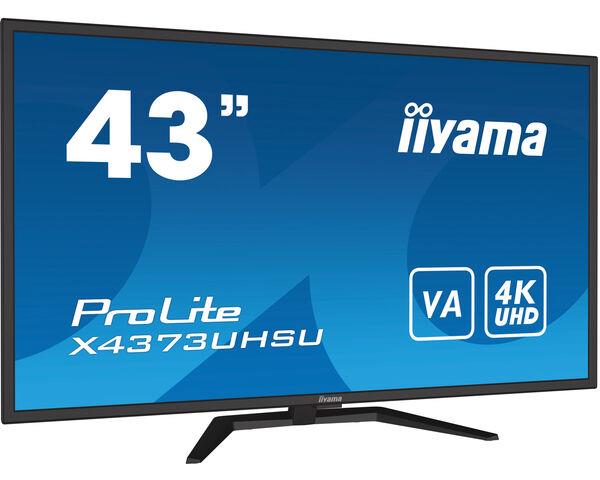 LCD Monitor | IIYAMA | 43" | 4K | Panel VA | 3840x2160 | 16:9 | 60Hz | Matte | 3 ms | Speakers | Tilt | Colour Black | X4373UHSU-B1