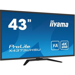 LCD Monitor | IIYAMA | 43" | 4K | Panel VA | 3840x2160 | 16:9 | 60Hz | Matte | 3 ms | Speakers | Tilt | Colour Black | X4373UHSU-B1