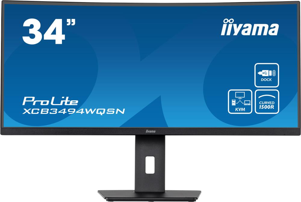 LCD Monitor | IIYAMA | XCB3494WQSN-B5 | 34" | Curved/21 : 9 | Panel VA | 3440x1440 | 21:9 | Matte | 0.4 ms | Speakers | Swivel | Height adjustable | Tilt | Colour Black | XCB3494WQSN-B5