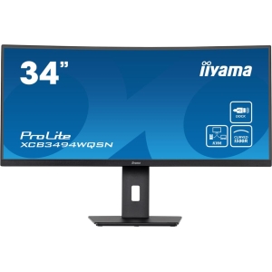 LCD Monitor | IIYAMA | XCB3494WQSN-B5 | 34" | Curved/21 : 9 | Panel VA | 3440x1440 | 21:9 | Matte | 0.4 ms | Speakers | Swivel | Height adjustable | Tilt | Colour Black | XCB3494WQSN-B5