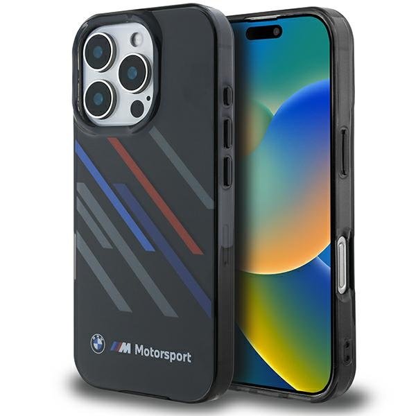 BMW Motorsport IML Random Stripes Защитный Чехол для Apple iPhone 16 Pro