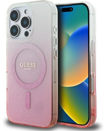 Guess IML Glitter Gradient MagSafe Back Case for Apple iPhone 16 Pro Max