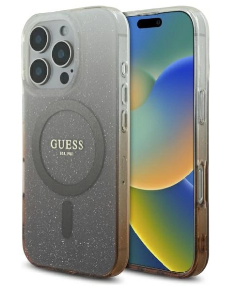 Guess IML Glitter Gradient MagSafe Back Case for Apple iPhone 16 Pro Max