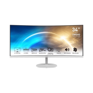 LCD Monitor | MSI | PRO MP341CQW | 34" | Business/Curved/21 : 9 | Panel VA | 3440x1440 | 21:9 | 100Hz | Matte | 4 ms | Speakers | Tilt | Colour White | PROMP341CQW