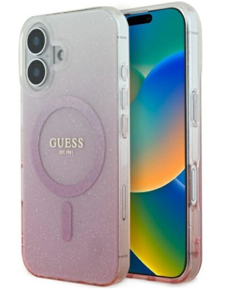 Guess IML Glitter Gradient MagSafe Защитный Чехол для Apple iPhone 16