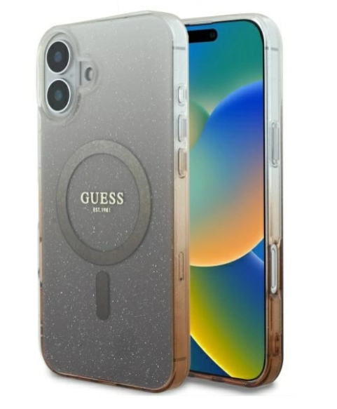 Guess IML Glitter Gradient MagSafe Back Case for Apple iPhone 16