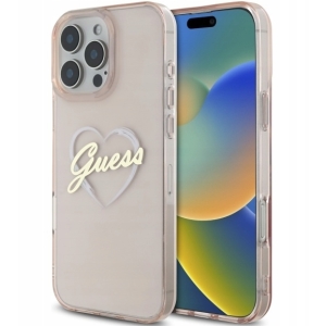 Guess IML Heart Back Case for Apple iPhone 16 Pro Max