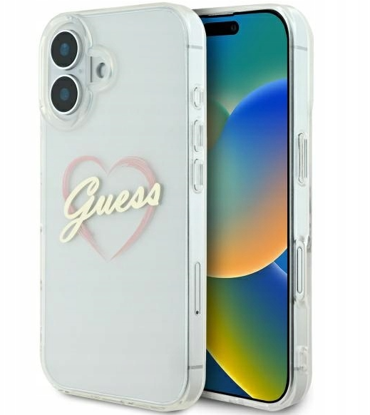 Guess IML Heart Back Case for Apple iPhone 16