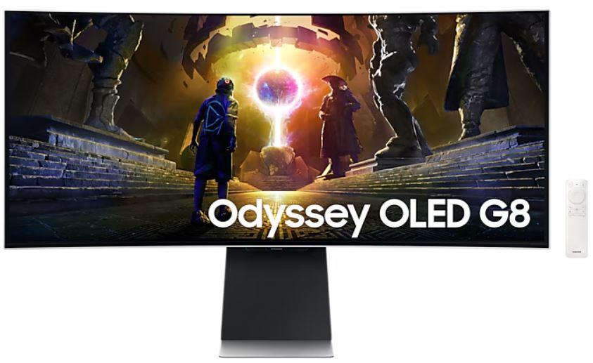 Monitor | SAMSUNG | 34" | Gaming/Smart/Curved/21 : 9 | Panel OLED | 3440x1440 | 21:9 | 175Hz | 0.03 ms | Speakers | Swivel | Height adjustable | Tilt | LS34DG850SUXDU