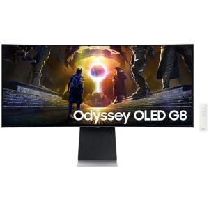 Monitor | SAMSUNG | 34" | Gaming/Smart/Curved/21 : 9 | Panel OLED | 3440x1440 | 21:9 | 175Hz | 0.03 ms | Speakers | Swivel | Height adjustable | Tilt | LS34DG850SUXDU