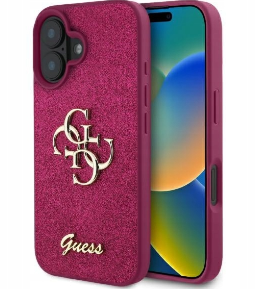 Guess Fixed Glitter Big 4G Case for Apple iPhone 16