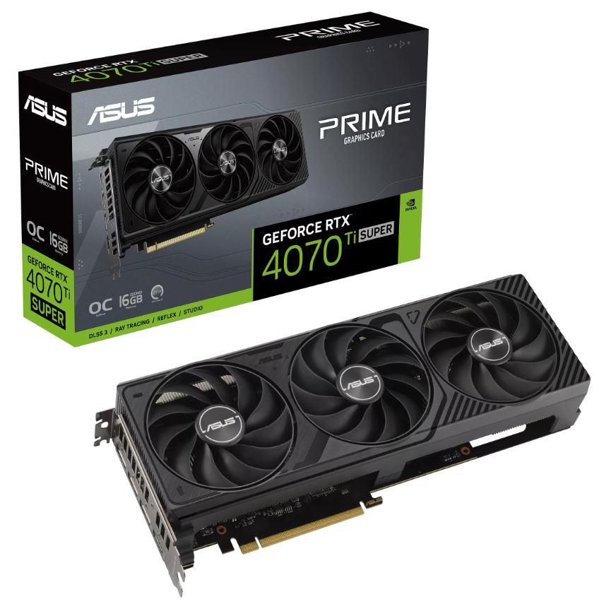 Graphics Card | ASUS | NVIDIA GeForce RTX 4070 SUPER | 16 GB | GDDR6X | 256 bit | Triple slot Fansink | 1xHDMI | 3xDisplayPort | PRIME-RTX4070TIS-O16G