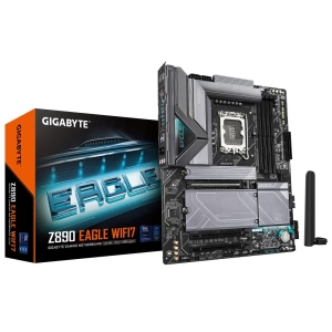 Mainboard | GIGABYTE | Intel Z890 | LGA1851 | ATX | Memory DDR5 | Memory slots 4 | 2xPCI-Express 4.0 4x	 | 1xPCI-Express 5.0 16x | 4xM.2 | 1xDisplayPort | 4xUSB 2.0 | 5xUSB 3.2 | 1xUSB-C | 1xRJ45 | 3xAudio port | Z890EAGLEWIFI7