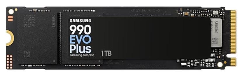 SSD | SAMSUNG | 990 EVO Plus | 1TB | M.2 | PCIe Gen5 | NVMe | TLC | Write speed 6300 MBytes/sec | Read speed 7150 MBytes/sec | 2.38mm | TBW 1200 TB | MZ-V9S1T0BW