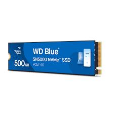 SSD | WESTERN DIGITAL | Blue SN5000 | 500GB | M.2 | PCIe Gen4 | NVMe | Write speed 4000 MBytes/sec | Read speed 5000 MBytes/sec | 2.38mm | TBW 300 TB | WDS500G4B0E