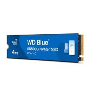 SSD | WESTERN DIGITAL | Blue SN5000 | 4TB | M.2 | PCIe Gen4 | NVMe | Write speed 5000 MBytes/sec | Read speed 5500 MBytes/sec | 2.38mm | TBW 1200 TB | WDS400T4B0E