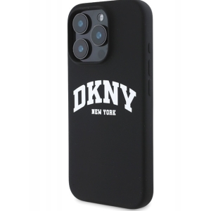 DKNY Silicone White Printed Logo MagSafe Защитный Чехол для Apple iPhone 16 Pro Max