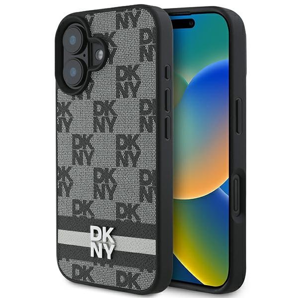 DKNY Checkered Pattern & Printed Stripes Защитный Чехол для Apple iPhone 16