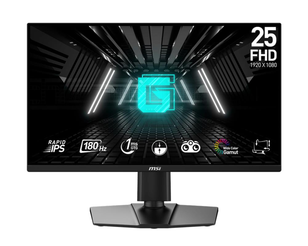 LCD Monitor | MSI | G255PF E2 | 24.5" | Gaming | Panel IPS | 1920x1080 | 16:9 | 180Hz | 1 ms | Speakers | Swivel | Pivot | Height adjustable | Tilt | G255PFE2