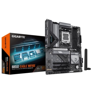 Mainboard | GIGABYTE | AMD B850 | SAM5 | ATX | Memory DDR5 | Memory slots 4 | 3xPCI-Express 16x | 3xM.2 | 1xHDMI | 1xDisplayPort | 4xUSB 2.0 | 4xUSB 3.2 | 1xUSB-C | 1xRJ45 | 3xAudio port | B850EAGLEWIFI6E