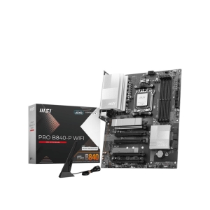 Mainboard | MSI | AMD B840 | SAM5 | ATX | Memory DDR5 | Memory slots 4 | 5xPCI-Express 16x | 2xM.2 | 1xHDMI | 1xAudio-In | 1xAudio-Out | 1xMicrophone | 4xUSB 2.0 | 3xUSB 3.2 | 1xUSB-C | 1xRJ45 | PROB840-PWIFI