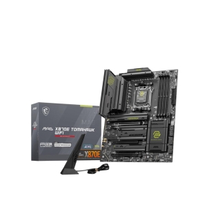 Mainboard | MSI | AMD X870E | SAM5 | ATX | Memory DDR5 | Memory slots 4 | 3xPCI-Express 16x | 4xM.2 | 1xAudio-In | 1xAudio-Out | 4xUSB 2.0 | 2xUSB 3.2 | 3xUSB-C | 1xRJ45 | MAGX870ETOMAHAWKWIFI