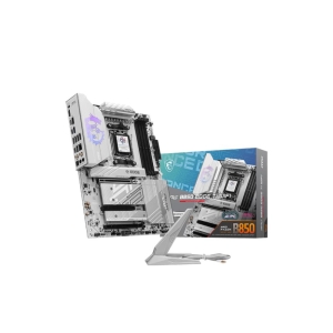 Mainboard | MSI | AMD B850 | SAM5 | ATX | Memory DDR5 | Memory slots 4 | 3xPCI-Express 16x | 4xM.2 | 1xHDMI | 1xAudio-In | 1xAudio-Out | 4xUSB 2.0 | 1xUSB 3.0 | 2xUSB 3.2 | 3xUSB-C | 1xOptical S/PDIF | 1xRJ45 | MPGB850EDGETIWIFI