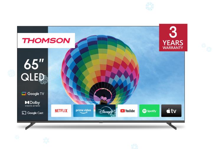 TV Set | THOMSON | 65" | 4K/Smart | QLED | 3840x2160 | Wireless LAN | Bluetooth | Google TV | Dark Grey | 65QG4S14