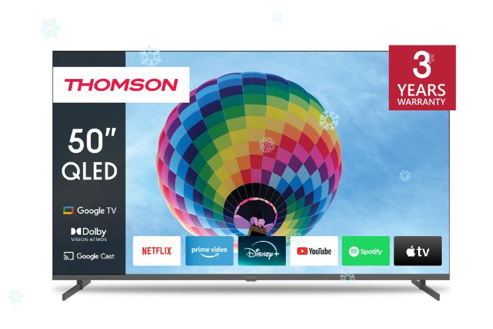 TV Set | THOMSON | 50" | 4K/Smart | QLED | 3840x2160 | Wireless LAN | Bluetooth | Google TV | Black | 50QG4S14