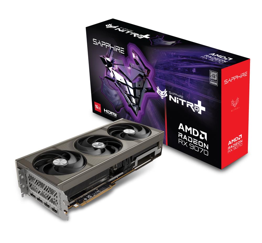 Graphics Card | SAPPHIRE | AMD Radeon RX 9070 | 16 GB | GDDR6 | 256 bit | Triple slot Fansink | 2xHDMI | 2xDisplayPort | 11349-01-20G
