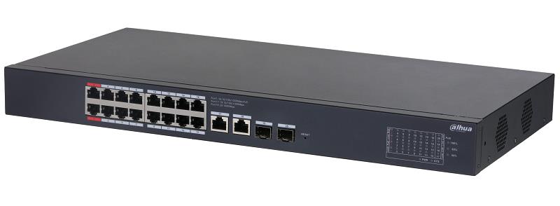 Switch | DAHUA | Desktop/pedestal | Rack | 16x10Base-T / 100Base-TX / 1000Base-T | 2xSFP | PoE ports 16 | CS4220-16GT-240