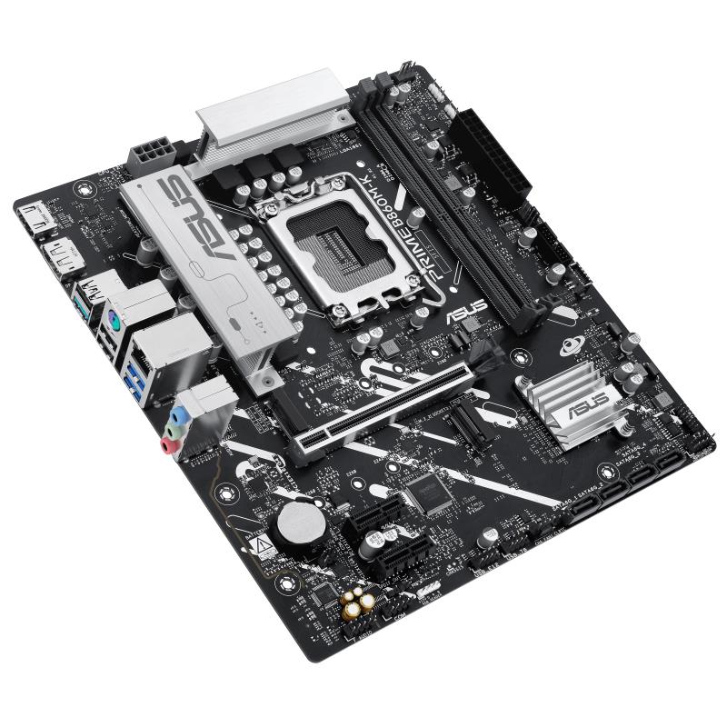 Mainboard | ASUS | Intel B860 Express | LGA1851 | Micro-ATX | Memory DDR5 | Memory slots 2 | 2xPCI-Express 4.0 1x | 1xPCI-Express 4.0 16x | 2xM.2 | 1xHDMI | 1xDisplayPort | 1xAudio-In | 1xAudio-Out | 1xMicrophone | 3xUSB 2.0 | 2xUSB 3.0 | 1xUSB 3.2 | 1xPS