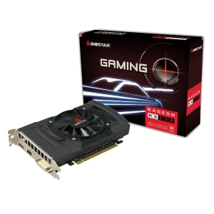 Graphics Card | BIOSTAR | AMD Radeon RX 550 | 4 GB | GDDR5 | 128 bit | PCIE 3.0 16x | GPU 1100 MHz | Single Slot Fansink | 1xDVI-D | 1xHDMI | 1xDisplayPort | VA5505RF41