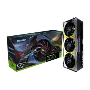 Graphics Card | PALIT | NVIDIA GeForce RTX 5080 | 16 GB | GDDR7 | 256 bit | PCIE 5.0 16x | GPU 2295 MHz | Triple slot Fansink | 1xHDMI | 3xDisplayPort | NE75080T19T2-GB2030G