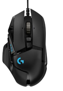 MOUSE USB OPTICAL G502 HERO/BLACK 910-005471 LOGITECH