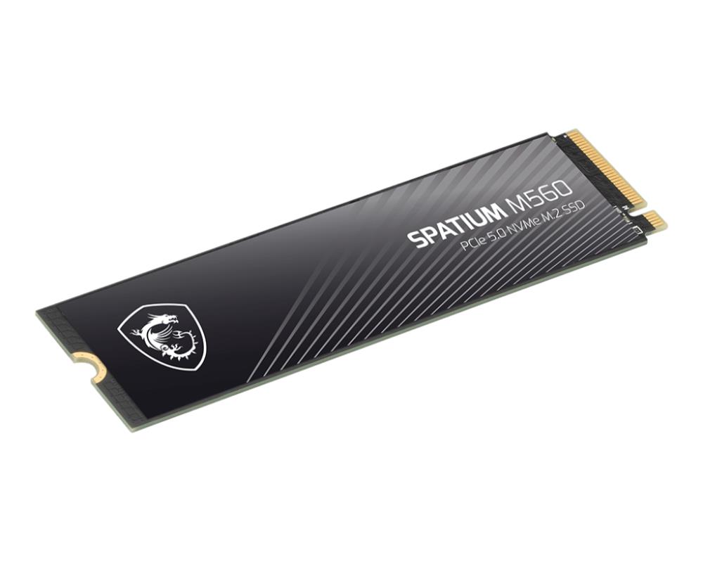 SSD | MSI | SPATIUM M560 | 1TB | M.2 | PCIe Gen5 | NVMe | 3D NAND | Write speed 8400 MBytes/sec | Read speed 10200 MBytes/sec | TBW 600 TB | MTBF 1500000 hours | S78-440L0F0-P83