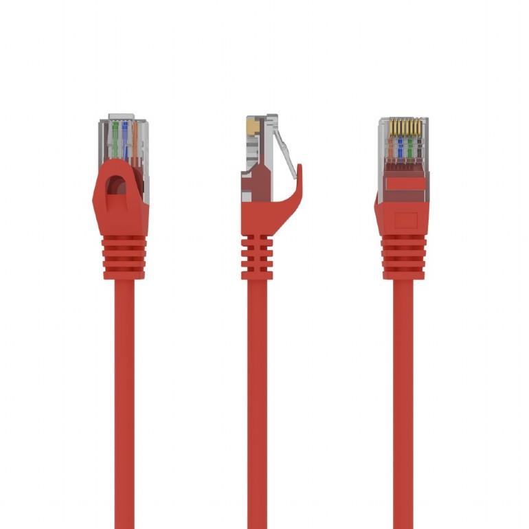 PATCH CABLE CAT6 UTP 0.5M/RED PP6U-0.5M/R GEMBIRD