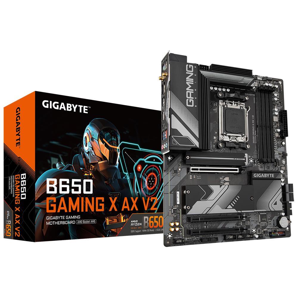 Mainboard | GIGABYTE | AMD B650 | SAM5 | ATX | Memory DDR5 | Memory slots 4 | 1xPCI-Express 16x | 1xPCI-Express 3.0 1x | 3xM.2 | 1xHDMI | 1xDisplayPort | 3xUSB 2.0 | 4xUSB 3.2 | 1xUSB-C | 1xPS/2 | 1xRJ45 | 3xAudio port | B650GAMINGXAXV21.2